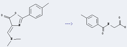 Glycine,N-(4-methylbenzoyl)- can be prepared by 4-dimethylaminomethylene-2-p-tolyl-4H-oxazol-5-one.